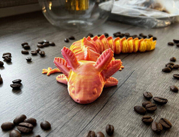 Hračka axolotla 28 cm (11") | Rozkošný axolotl | Fidget hračka pro dospělé | Rozkošná dekorace na stůl