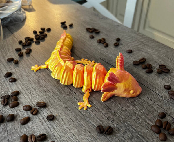 Hračka axolotla 28 cm (11") | Rozkošný axolotl | Fidget hračka pro dospělé | Rozkošná dekorace na stůl - Image 6