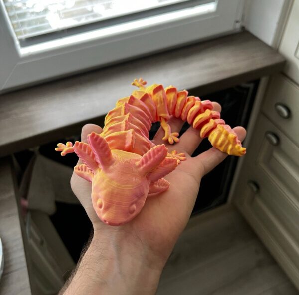 Hračka axolotla 28 cm (11") | Rozkošný axolotl | Fidget hračka pro dospělé | Rozkošná dekorace na stůl - Image 7
